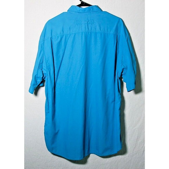 Duluth Trading Company Outdoor Nylon Shirt Button Up Blue Sz L - Picture 2 of 6